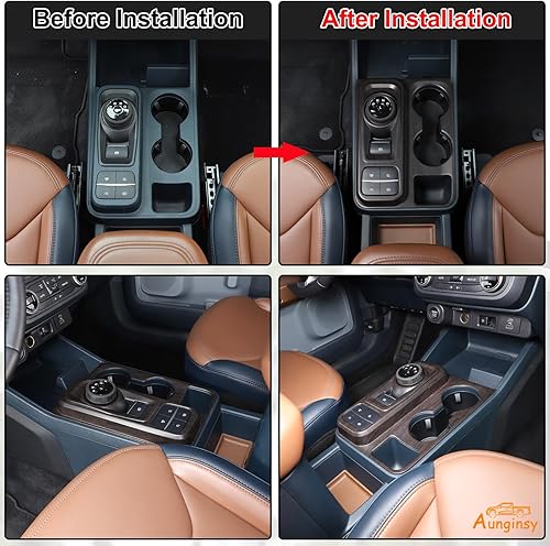 Miniatura 5 de Cubierta del panel de la caja de cambios de control central del automóvil, compatible con Ford Maverick 2022 2023, cubierta del panel de palanca de