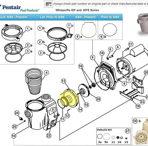 Vista 63 de Swimables Montaje completo de hardware compatible con todas las bombas de piscina Pentair Whisperflo e Intelliflo Incluye pernos de placa