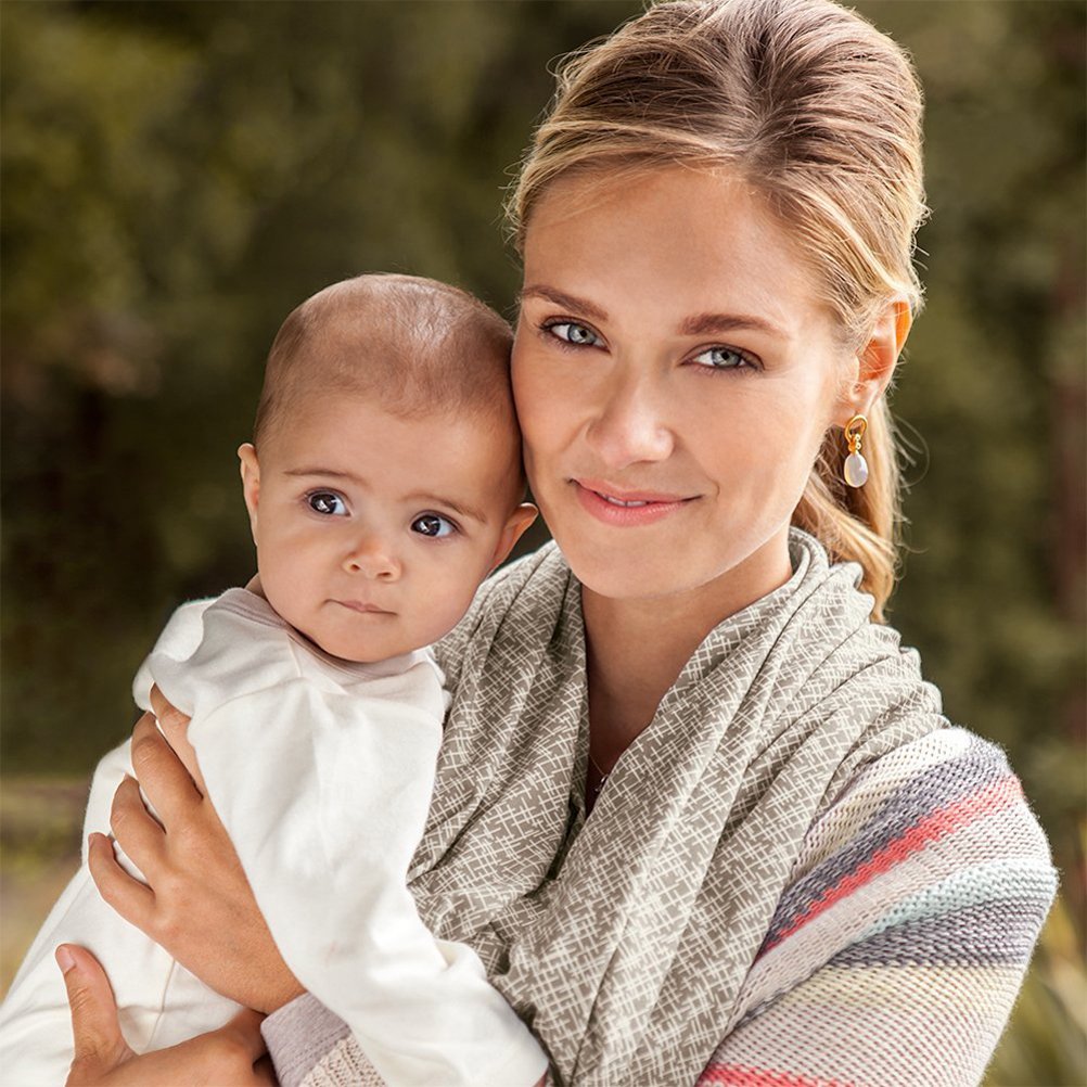 Bebe au Lait Lexington Écharpe d'allaitement en jersey de qualité supérieure, légère et respirante, taille unique