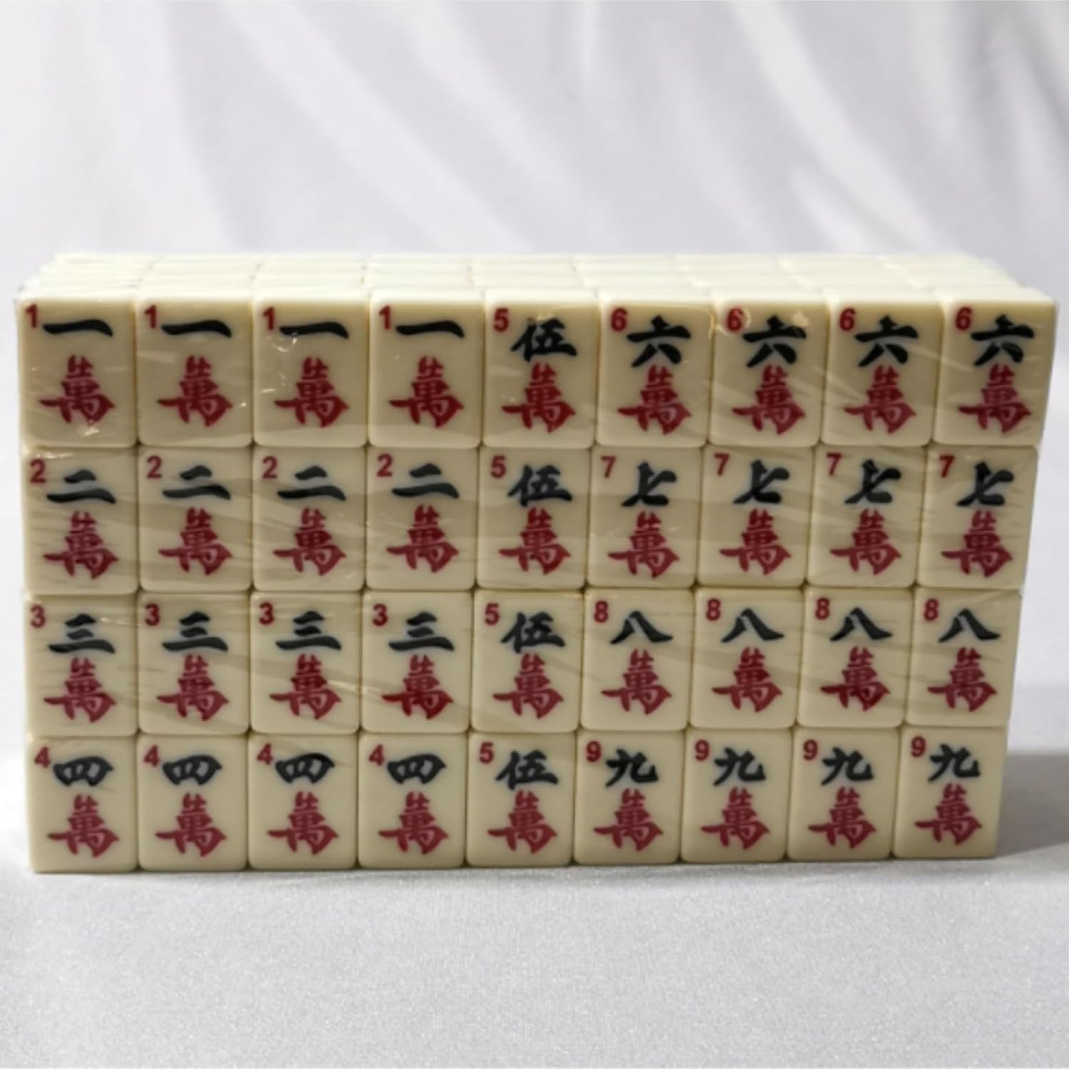 Size おもちゃ 麻雀セット - 伝統的な中国麻雀牌144枚 - 180歳以上の