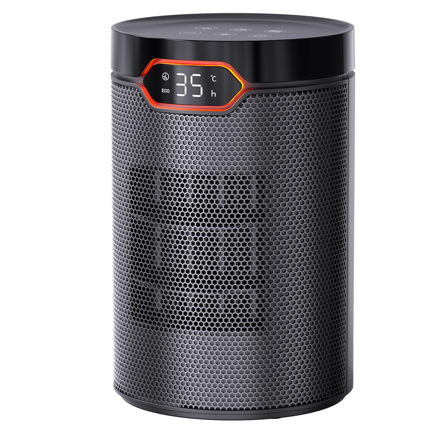 BREEZOME Space Heaters for Indoor Use, 1500W PTC Electric Heater for Bedroom, Portable Heater with Thermostat, 3 Modes & 24H Timer, Quiet Ceramic Desk Heater, Safety Room Heater for Home Office