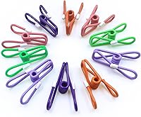ChicRange 10-Pack Metal Chip Clips with Rubber Caps - Colorful Strong Spring Steel for Bags, Snacks, Laundry, 2.2 Inch