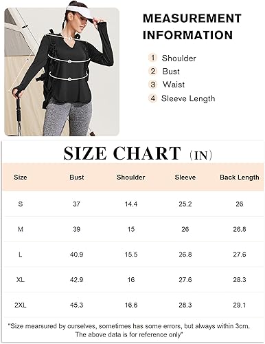 Miniatura 6 de PINSPARK Camisetas de entrenamiento de manga larga para mujer, cuello en V, atléticas, con agujeros para el pulgar, secado rápido, para gimnasio,