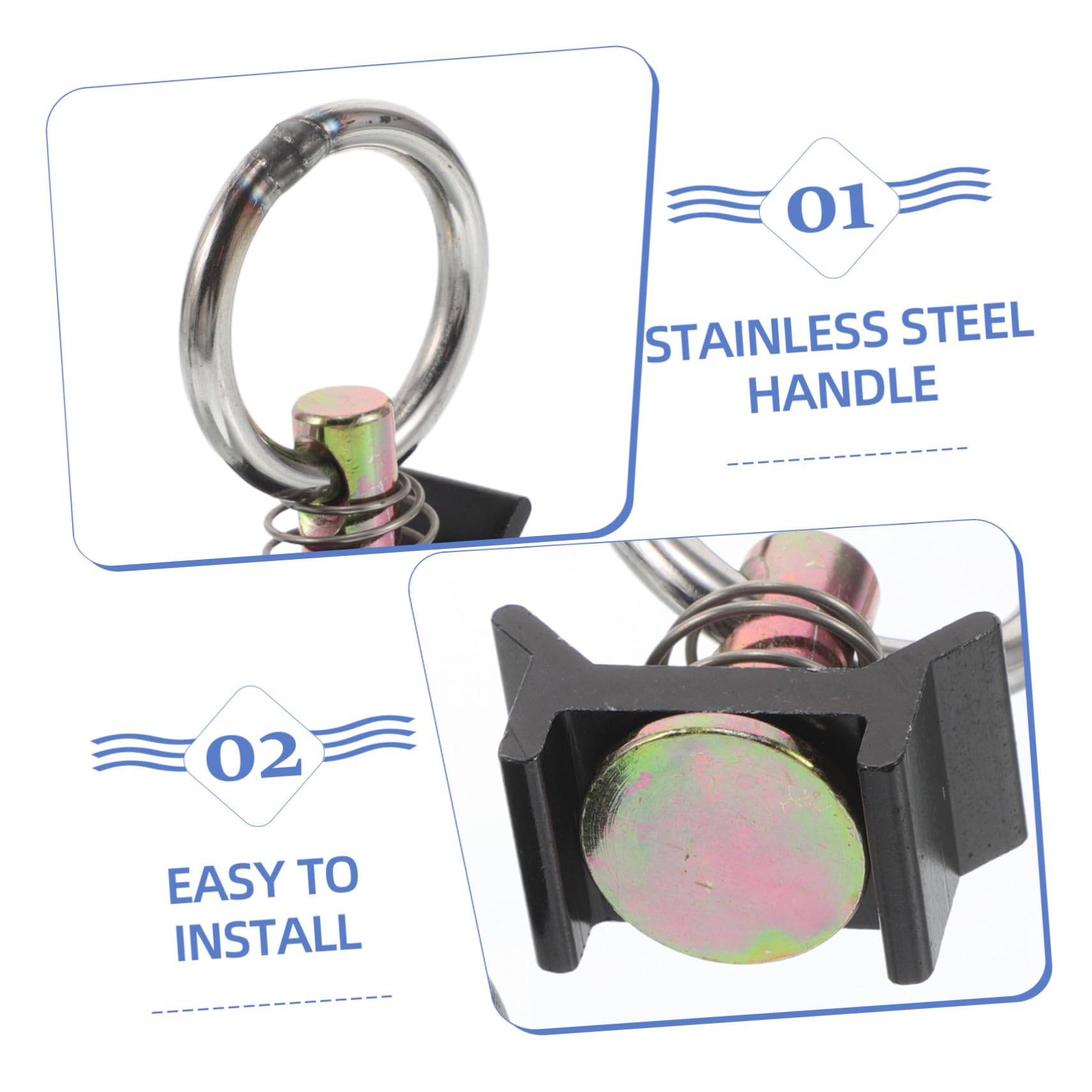 Kit de Puntos de Anclaje Redondos para Amarre de Motocicleta 4 Unidades Acero Resistente Sistema de Anclaje de Remolque para Carga Segura en Exteriores y Transporte