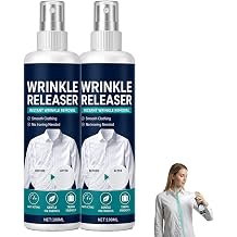 Instant Wrinkle Releaser Spray - Wrinkle Release Spray Travel Size 3.4 oz, Gentle on Silk Wool & Synthetic, Anti-Wrinkle Creases & Static Cling, Perfect for Home or On-The-Go 2PCS