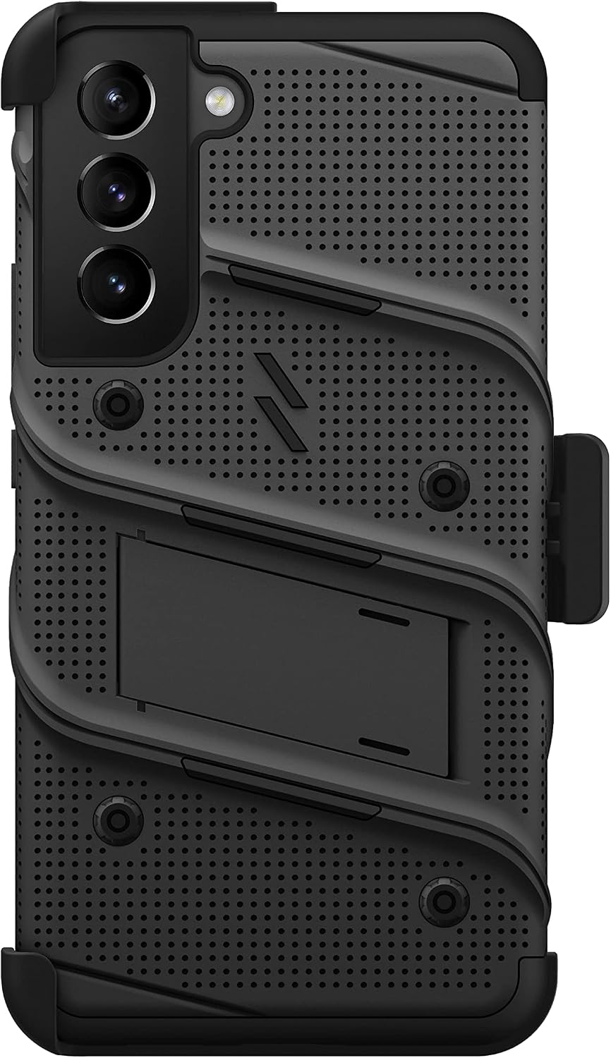 ZIZO Bolt Bundle for Galaxy S22 Plus Case with Screen Protector Kickstand Holster Lanyard - Black