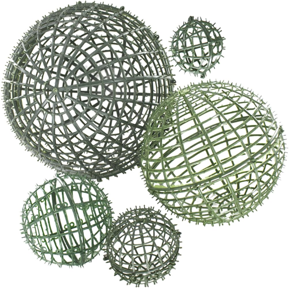 Soporte para bolas de hierba artificial resistente en diseño topiario y decoración exterior