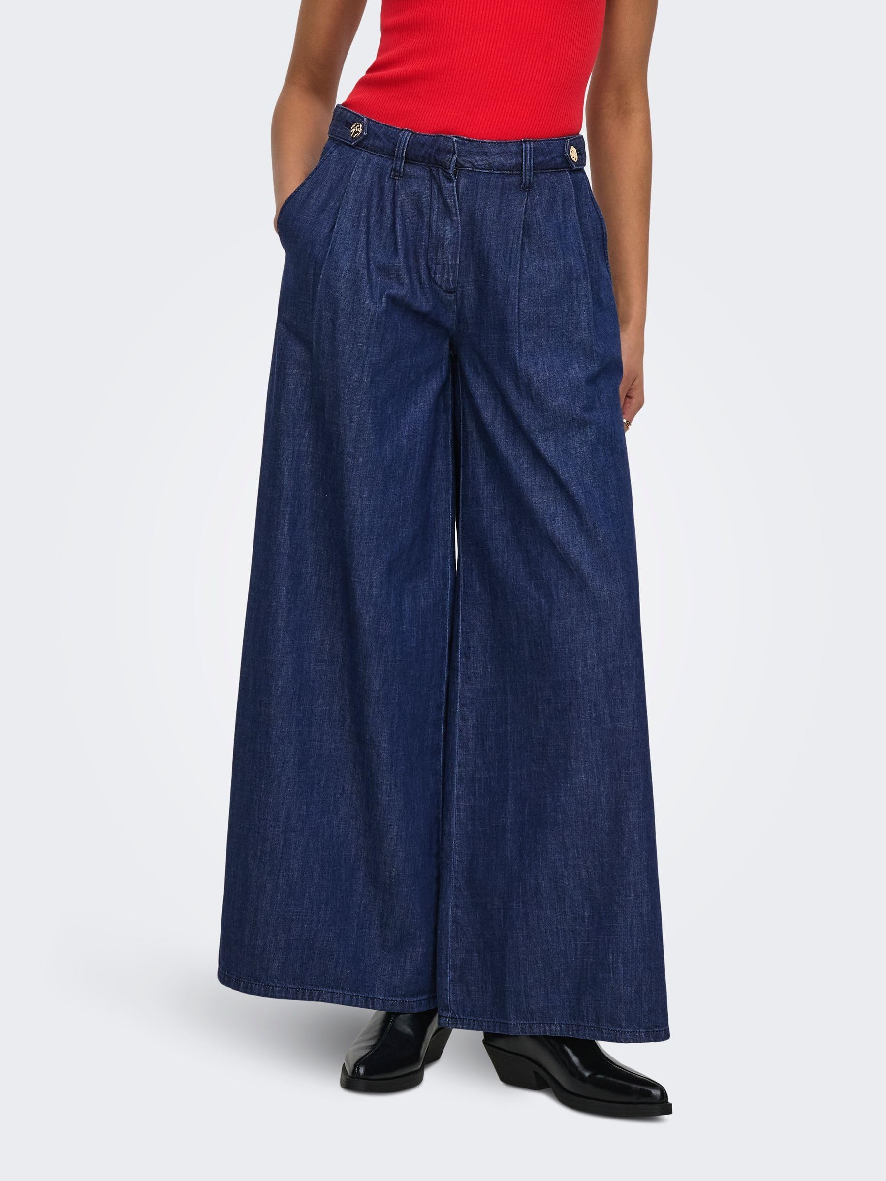 ONLY Onlpose Palazzo Hw Pleat DNM - Onlpose Palazzo Hw Pleat DNM - Smart Casual - Femme