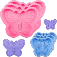 Beasea Soap Molds, 6pcs Silicone Butterfly Shapes 3 Large Big 3 Mini Small Soap Making Molds for Handmade Soap DIY Chocolate Candy Cake Making Silicone Mold