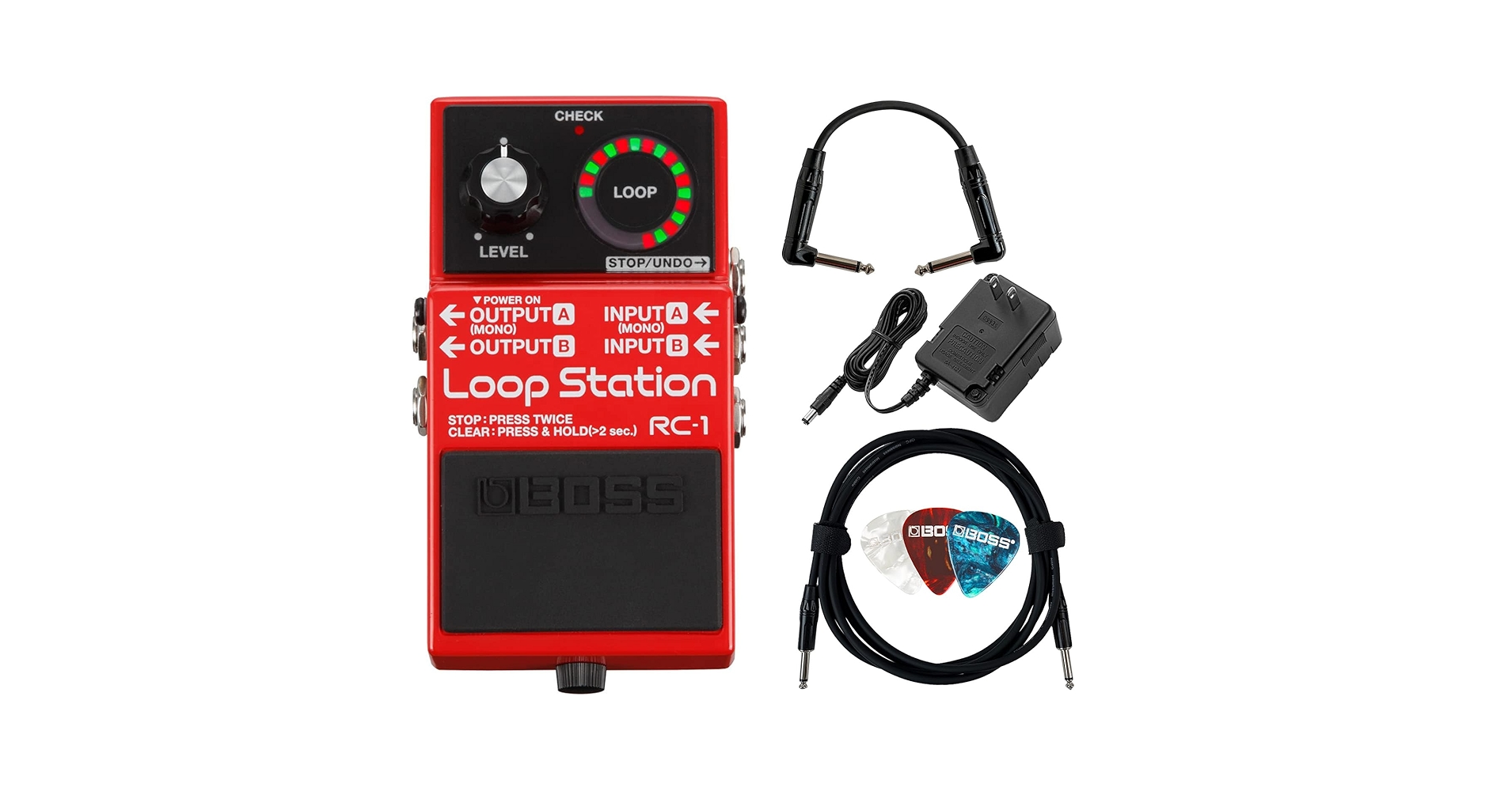 OutlandBearBOSS RC-1 ループステーション Amazon.com: Boss RC-1 Loop Station Bundle with Gearlux Power