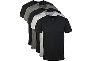 Men's V-Neck T-Shirts, Value Pack of Undershirts, Style G1103