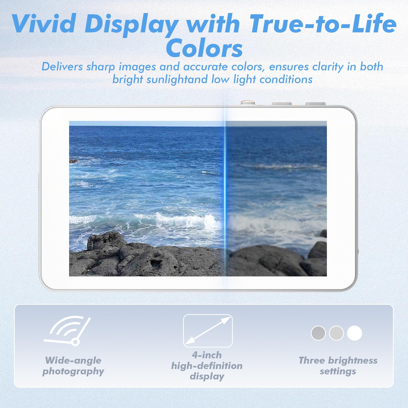 Monitor de selfie para teléfono móvil, pantalla de selfie para iPhone y Android, Vlog Selfie Monitor, Vlog Magnético Vlog Accesorios para YouTube, TikTok, transmisión en vivo
