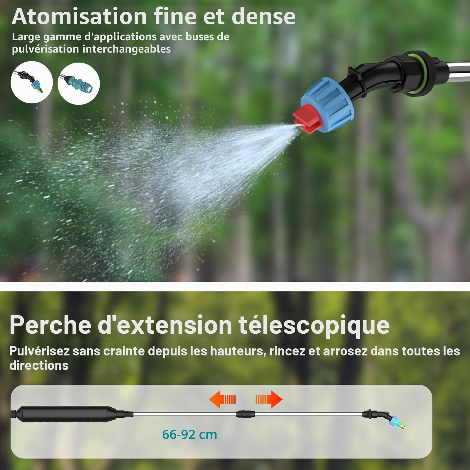 Pulvérisateur à Batterie, Pulvérisateur Electrique 5L (Vert)