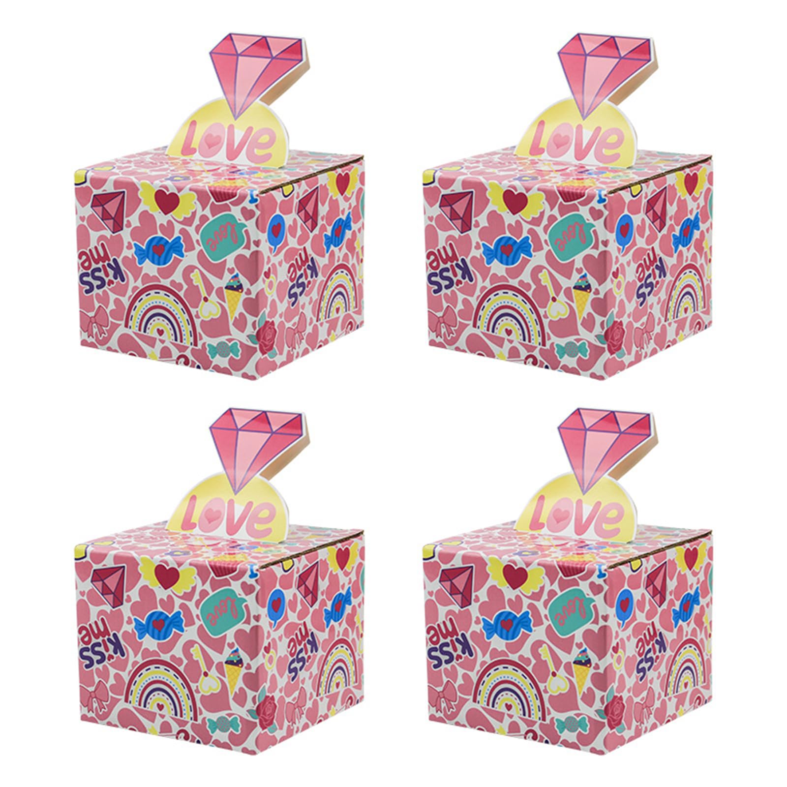 Elnwnnkc Of 4 Pull Out Cash Gift Box for Valentines Day and Wedding Anniversaries Creative Surprises Money Holders Box Gift Holders Couple