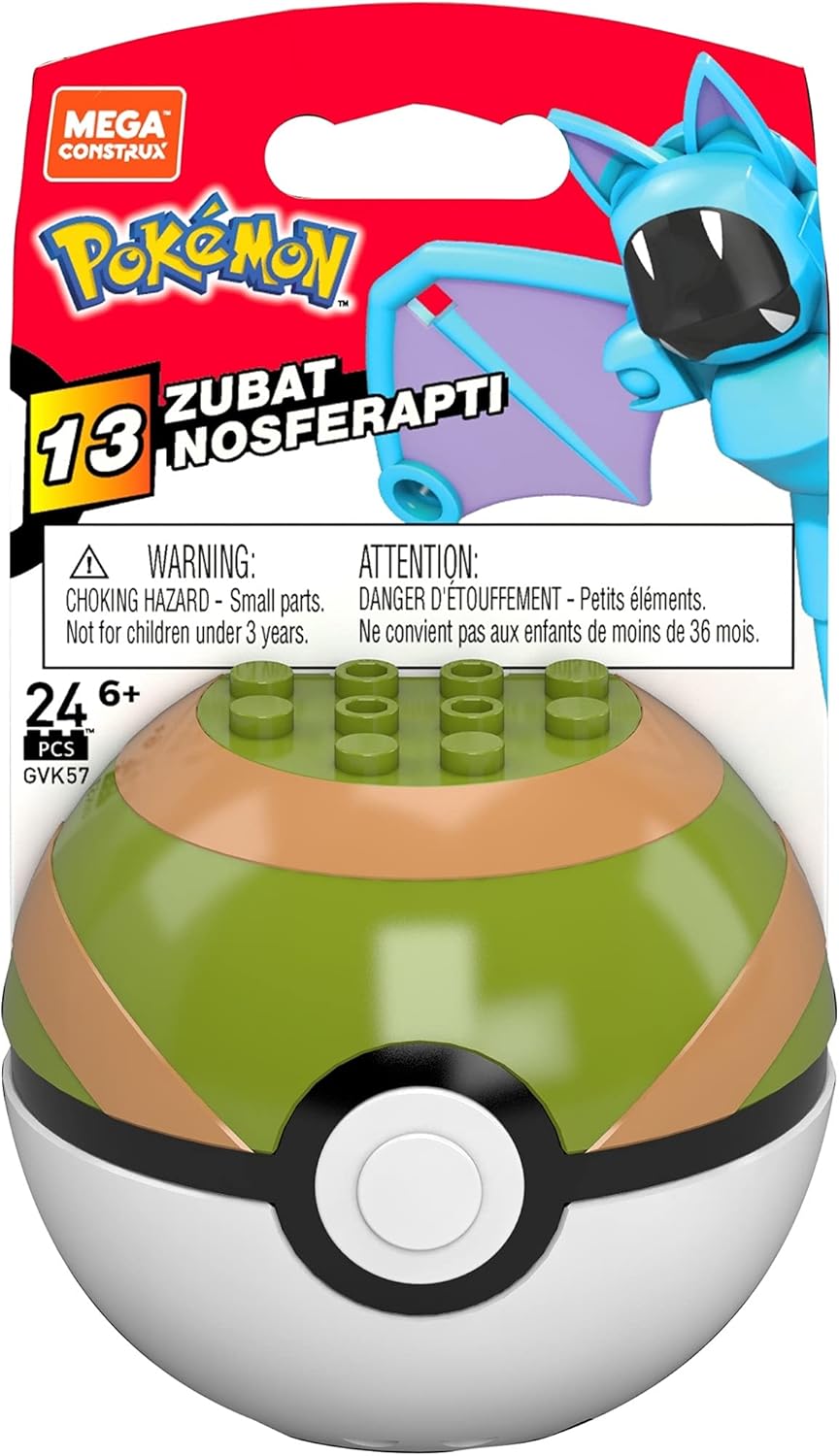 Mega Construx Pokemon Zubat Construction Set, Building Toys for Kids