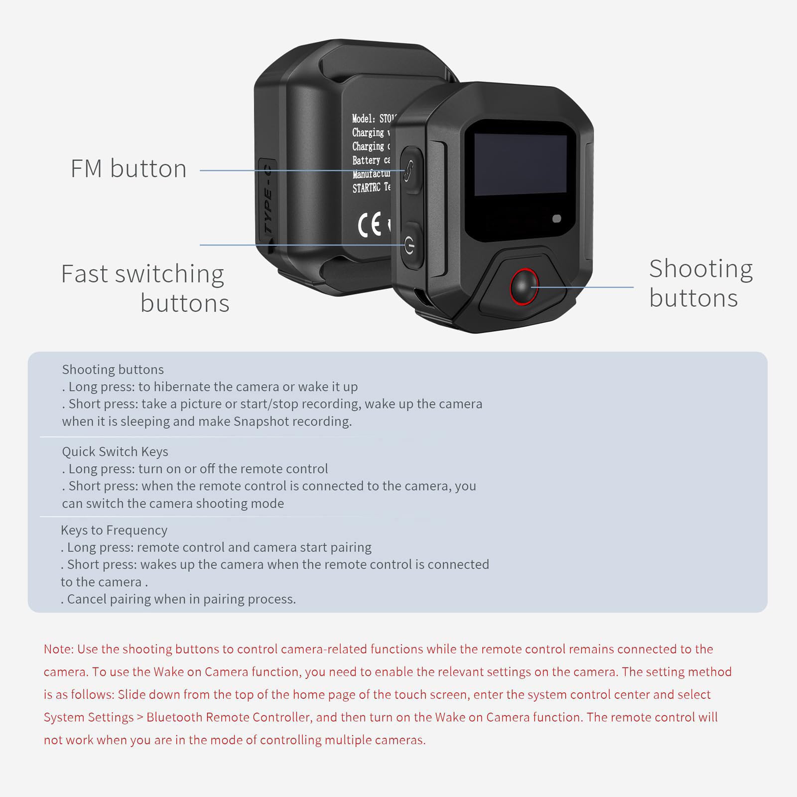 Telecomando GPS Bluetooth per fotocamera Insta360 X5/X4/X3/Ace Pro 2/Ace Pro/GO3S/GO3, portata di 25 m, monitoraggio preciso dei movimenti, supporto per bicicletta (per Insta360)