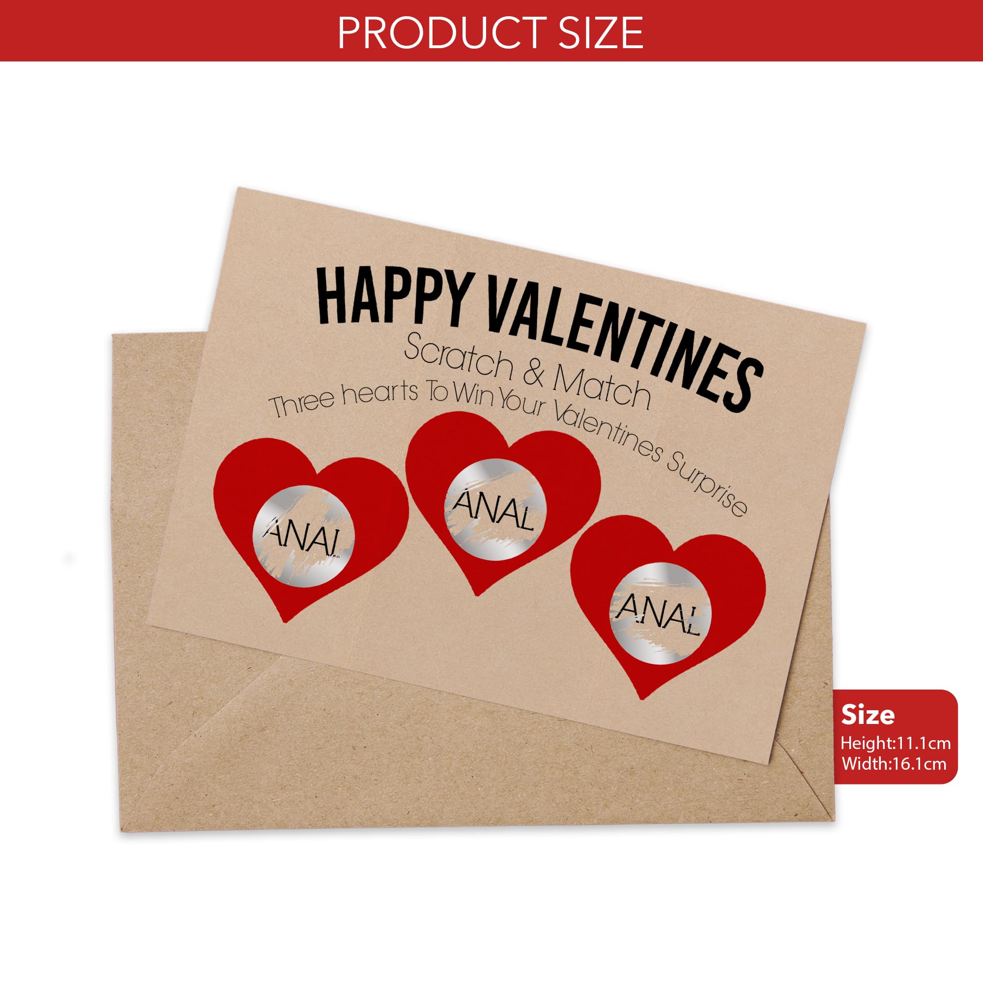 Print Maniacs Rude Valentine Scratch Card Adult Girlfriend to Boyfriend Naughty Love Cute Choose to Win or Lose A*al BJ S*x 69 Joke Funny (Win A*al) - Image 2
