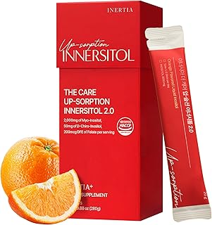 INERTIA+ The Care Up-sorption INNERSITOL Liquid Inositol – 40:1 Myo & D-Chiro with Folate – Inositol Supplement for Women – 14 Sticks