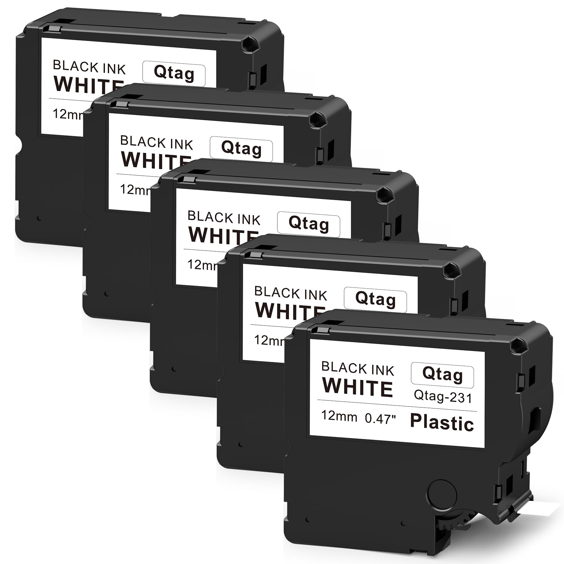 Anycolor Replace for Brother Btag-231 P-Touch Label Printer Tape 12mm x 4m