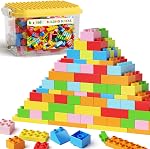 150 Pieces Classic Big Building Blocks with Storage Box, Large Toddler Blocks, Compatible with Most Major Brands, STEM Toy Gift Big Bricks, Building Blocks for Toddlers 3-5, Kids Blocks for All Ages