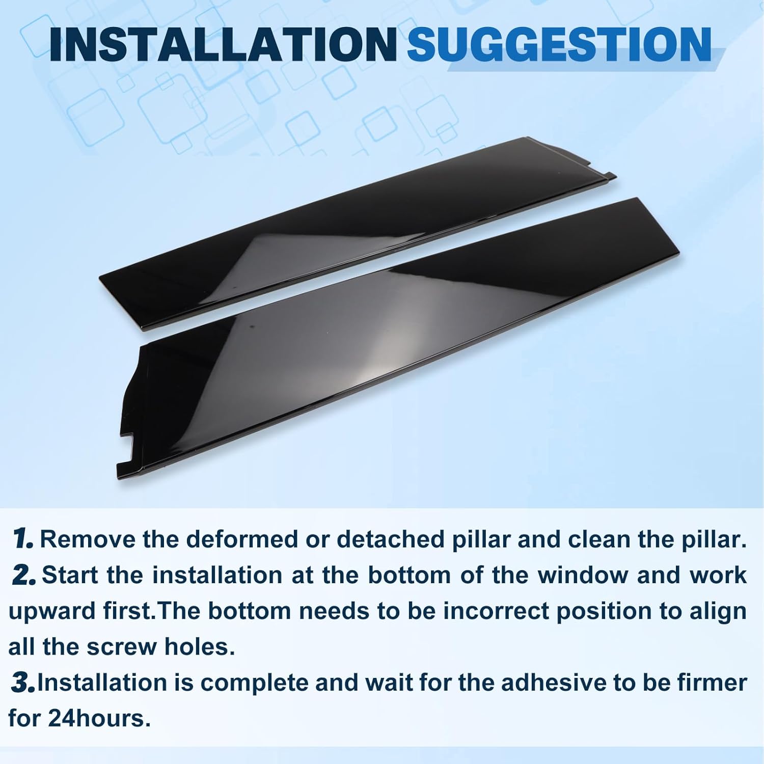 926-245 926-246 Rearward Rear Door Molding Trim Applique Compatible with Chevy Tahoe GMC Yukon Cadillac Escalade 2015-2018 Replace 84263148 84263149