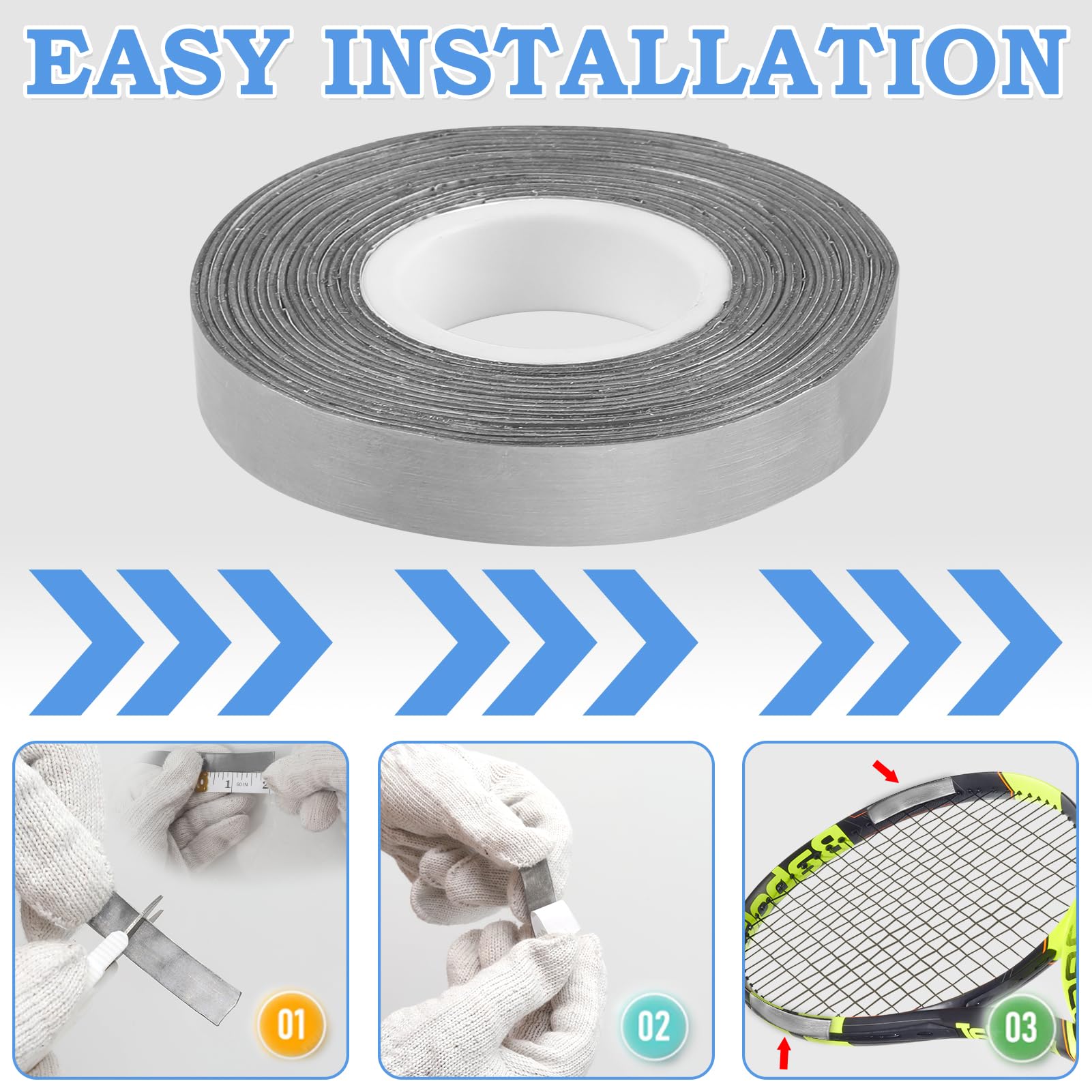 Accessoire Tennis Ruban De Plomb Gamma Pour Raquette De Tennis - Ajustez Le Poids Et L'Équilibre - 1/2" X 36" Nastro Piombato Tennis