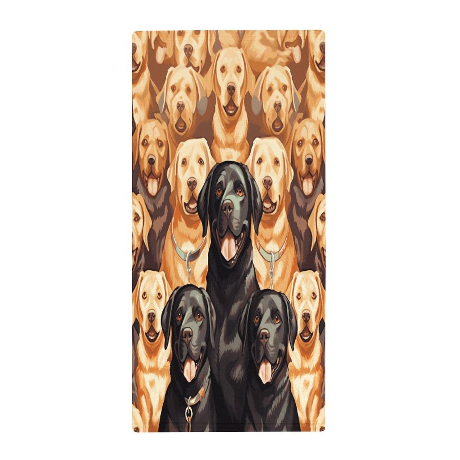 Fekiloot Style Labrador Retriever Dogs Towels For Bathroom, Bath Towels 13.8 X 28.7 Inch, Hand Towel Multipurpose Use As Bath Fitness, Bathroom, Shower, Sports, Yoga Towel