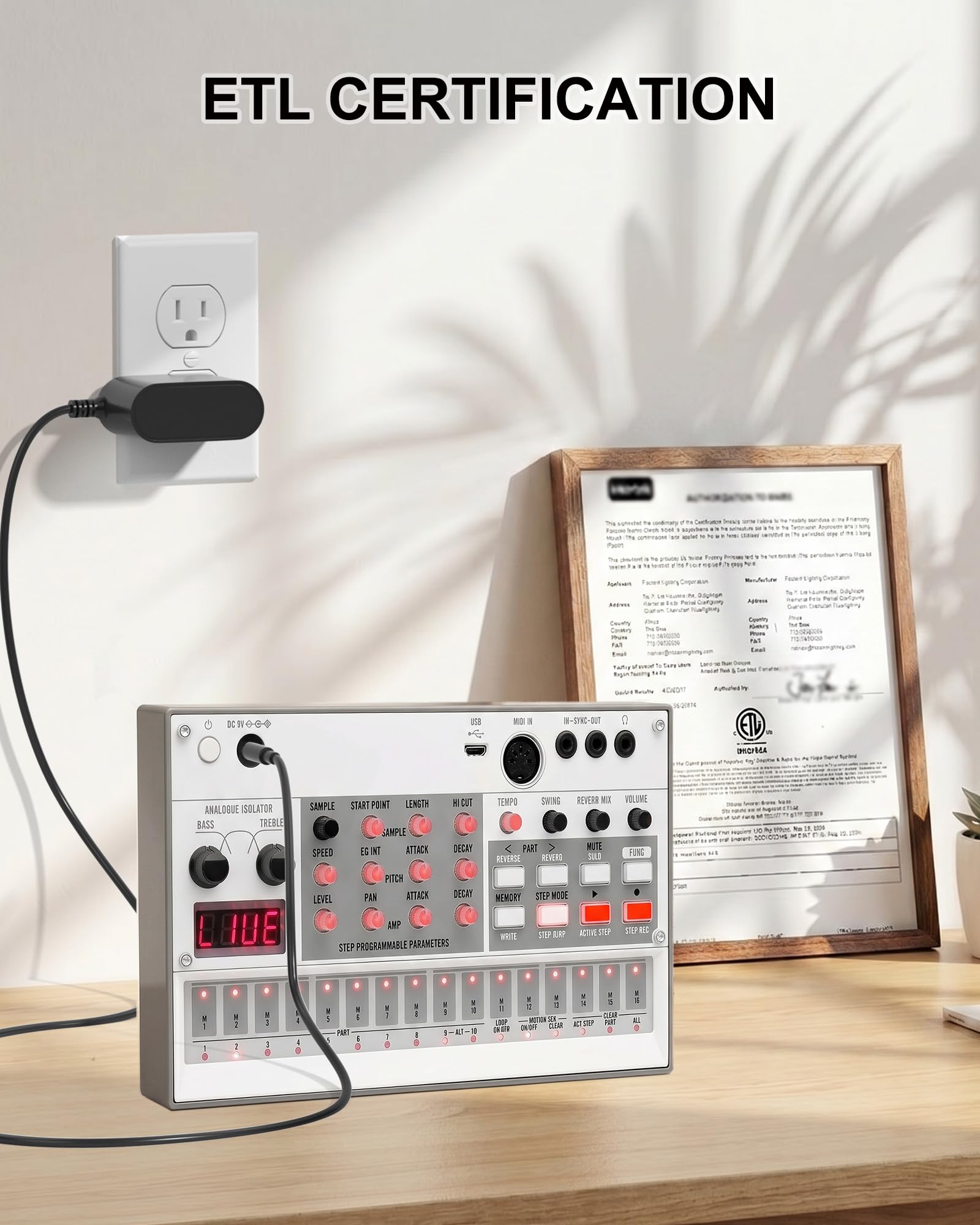 Amazon.co.jp: FGIEU 9V 電源 Korg Volca Syth Bass Beats Rhythm, FM