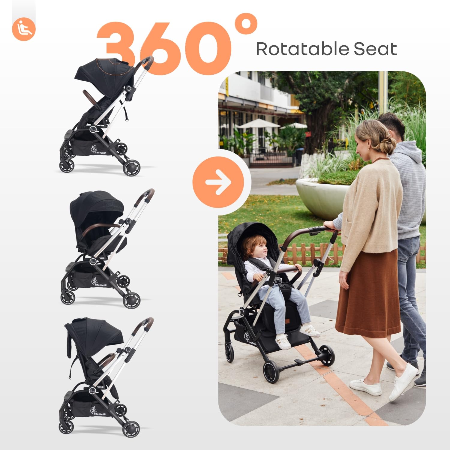 R for Rabbit Street Smart Stroller - 360 Rotation -2 R for Rabbit Street Smart Stroller - 360 Rotation -2
