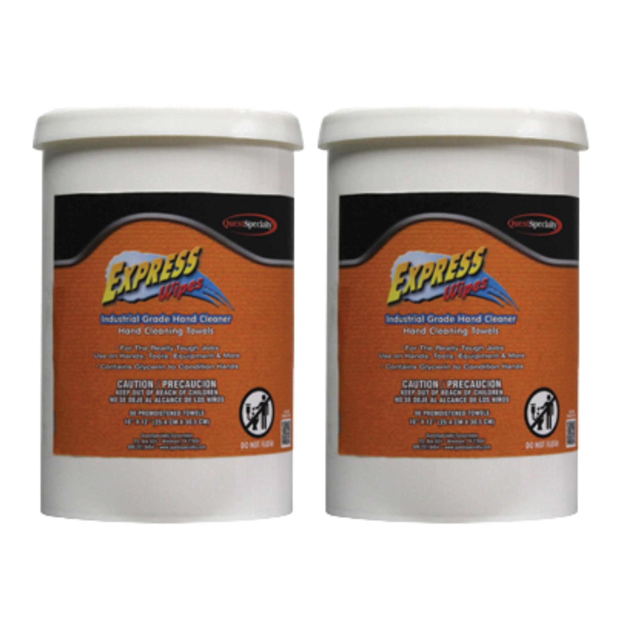 Quest 6520 EXPRESS Wipes Industrial Grade Hand Cleaner 2 Pack