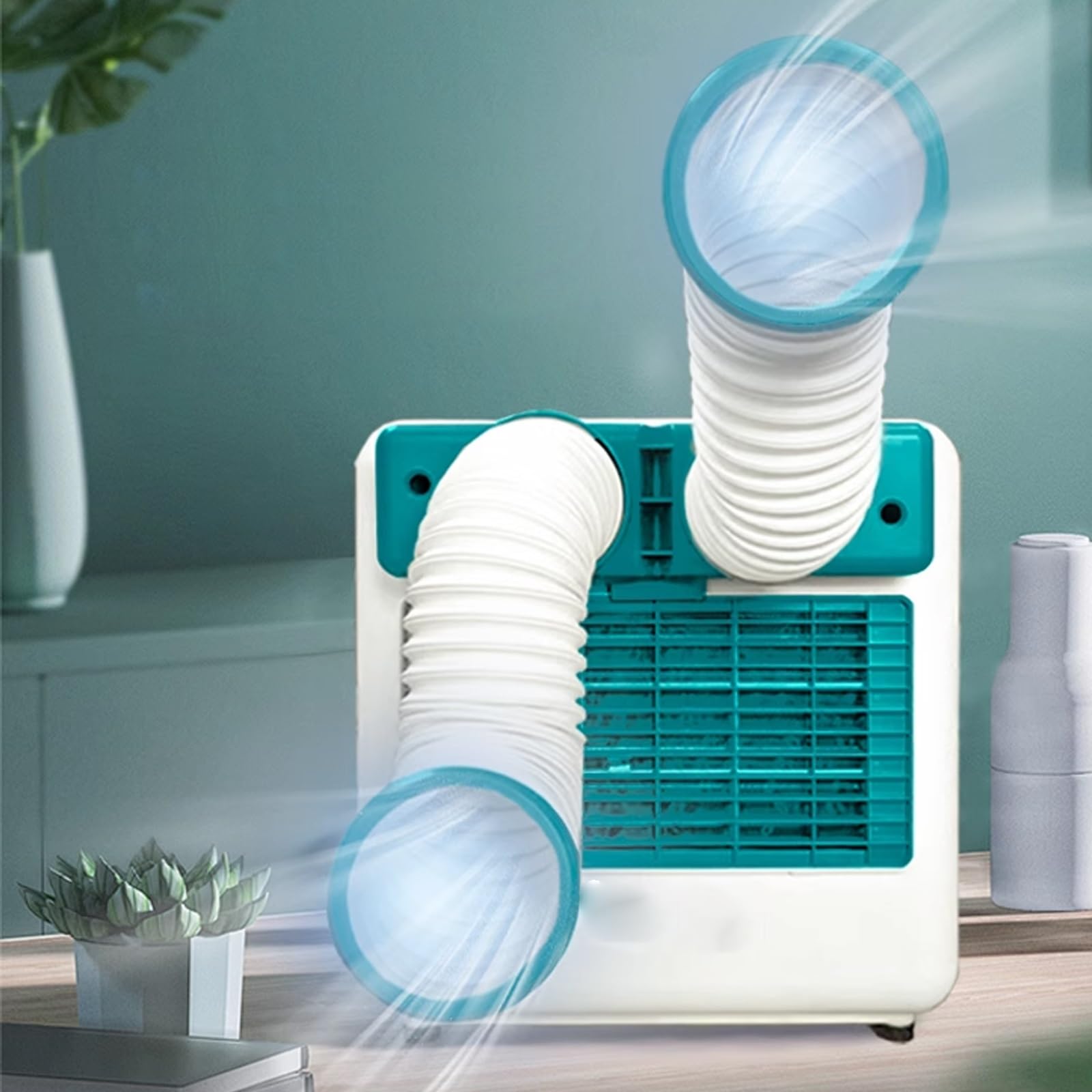 Dual Hose Air Conditioners 3800 BTU Small Portable Ac 2 Wind Speeds with Touch Panel and Remote Control