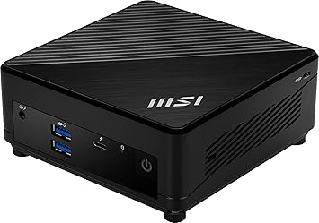 msi Cubi 5 Barebones Mini PC Intel Core i3-1215U, WiFi 6E, BT 5.2, Thunderbolt Type-C, Dual Display, Energy Efficient, Black 12M-086BUS