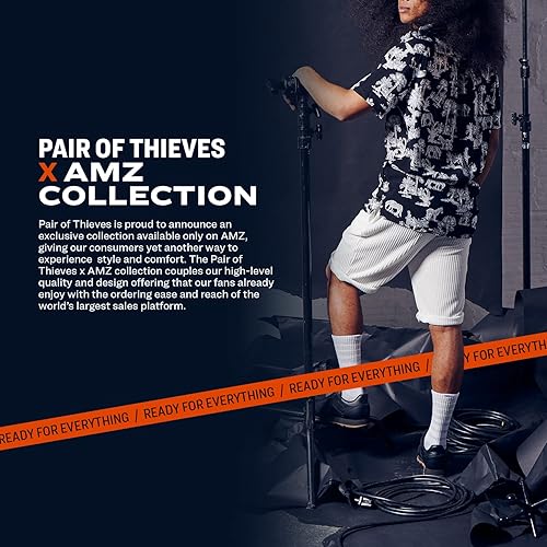 Miniatura 4 de Pair of Thieves Calcetines altos estampados para hombre, paquete de 4 calcetines Uber cómodos y casuales para hombre, exclusivos de AMZ