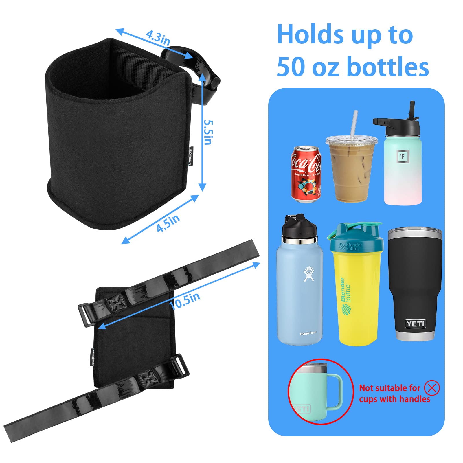 Soporte para tazas para beber, soporte para tazas de silla curvada para patio, soporte para bebidas para silla de columpio, hamaca, silla de mimbre, silla de huevo, portavasos universal y soporte para 4