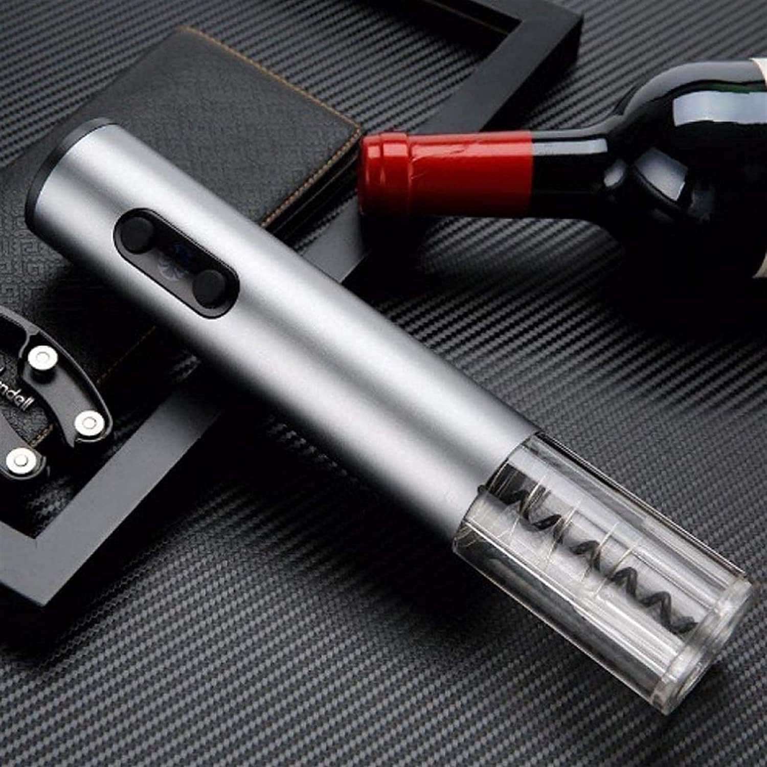Electric Wine Bottle Opener Automatic Wine Bottle Corkscrew Opener with Foil Cutter Rechargeable Wine Corkscrew