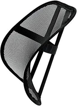 Luti Concept Mesh Orthopedic Auto Waist Back Support Cushion Supported Adjustable Sweat Free Car Office Chair Backrest Mesh, Luti Concept, Black, 42