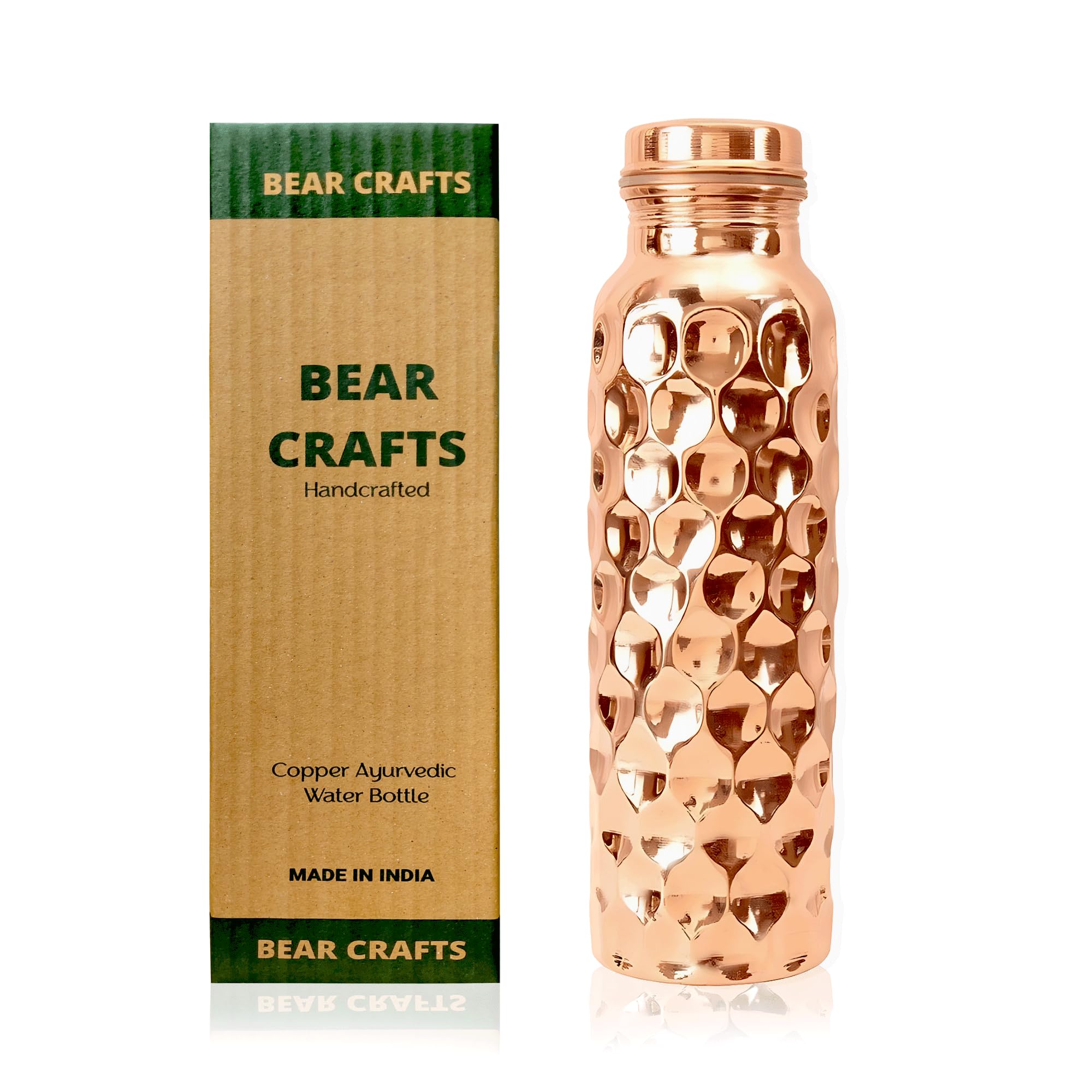 Borraccia In Rame Ayurvedica - 963,9 G, Design Anticato | Benefici Per La Salute - Foto 7