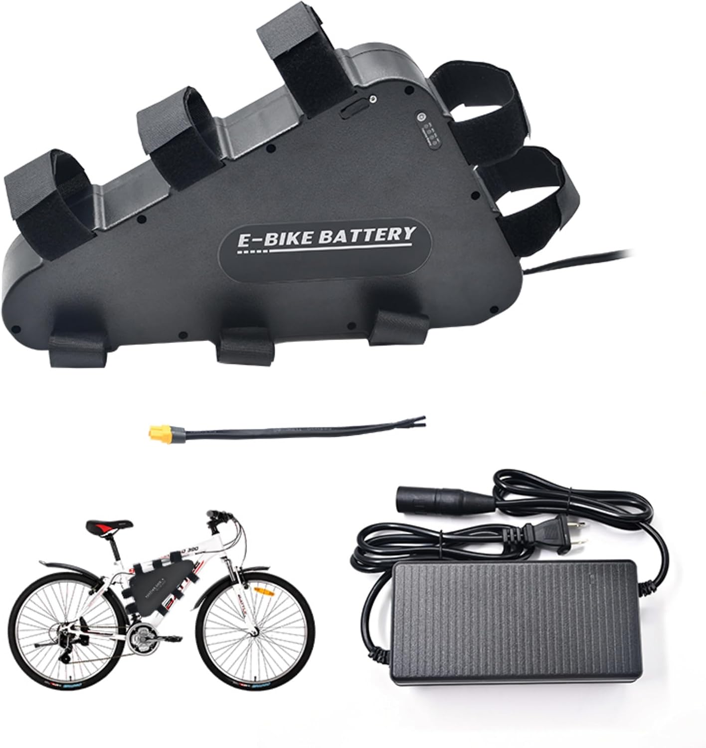 36V 48V 72V EBike Battery, 72 Volt 20Ah Electric bicycle Frame Triangle Bag Battery with Waterproof Case for Mountain Road E Bike Motor Bike for 100-3000W Motor with USB Charger (72V20AH with usb) - Amazon product rated Grade F