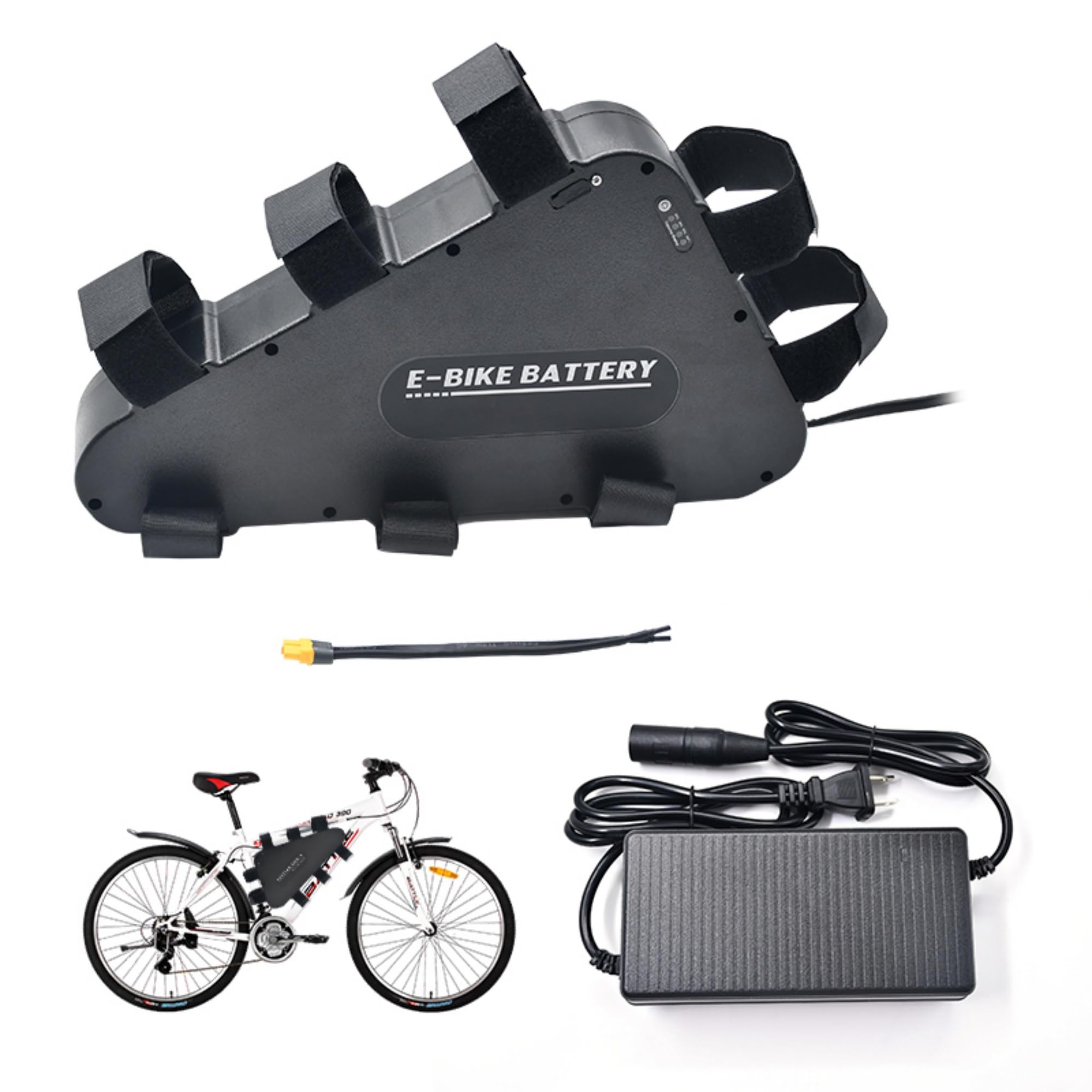36V 48V 52V EBike Battery, 48 Volt 28Ah Electric bicycle Frame Triangle Bag Battery with Waterproof Case for Mountain Road E Bike Motor Bike for 100-1500W Motor with USB Charger (52V28AH with usb)