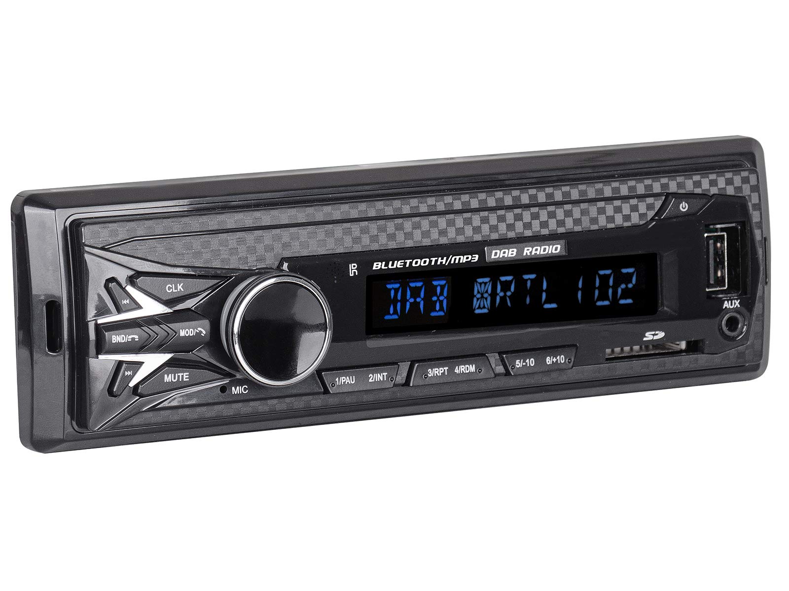 Trevi SCD 5751 Dab Autoradio Dab Dab+ FM 160 W, Bluetooth, USB, SD, AUX-in, antenne Dab fournie