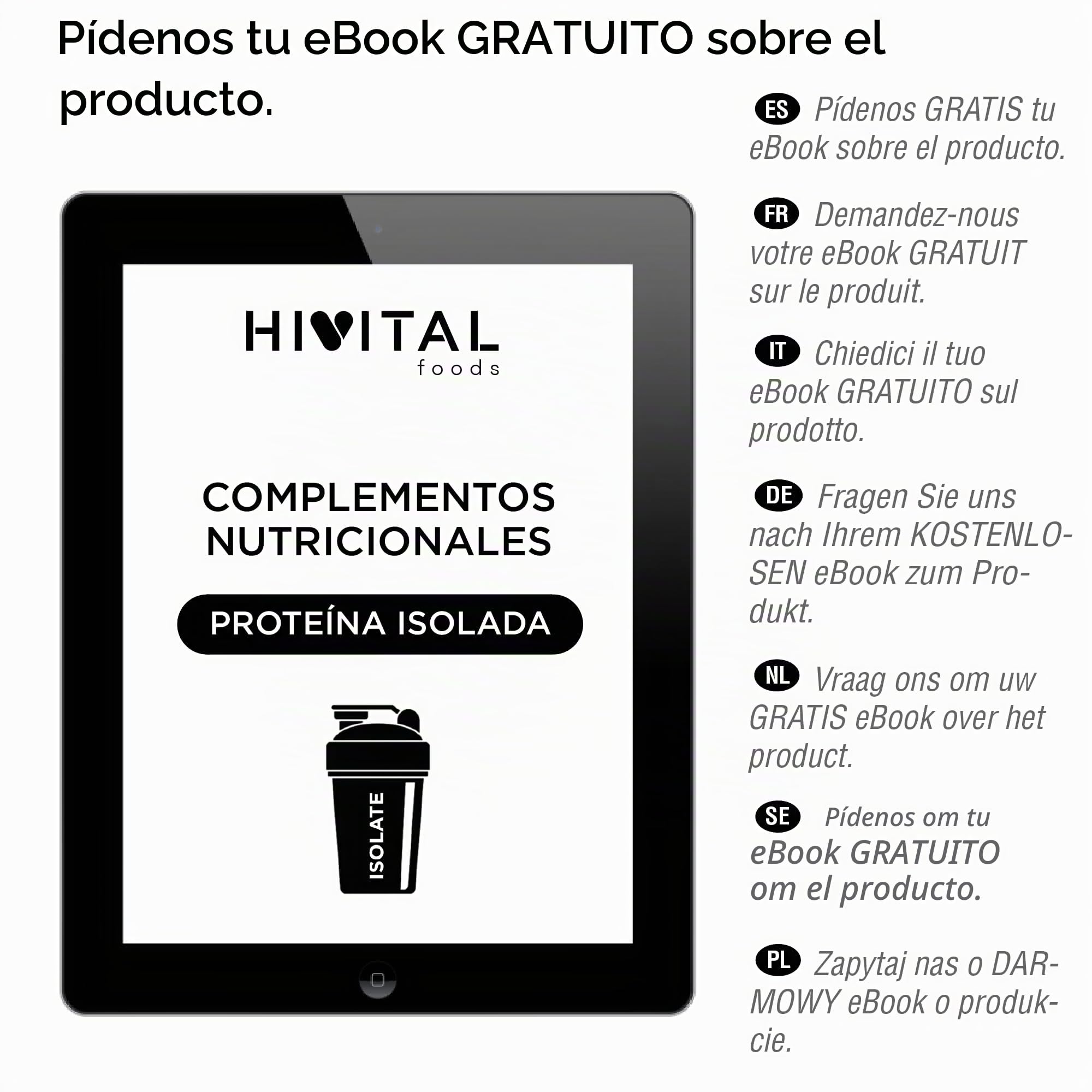 Aislado de Proteína de Suero de Leche 990 g para 1 mes de tratamiento.