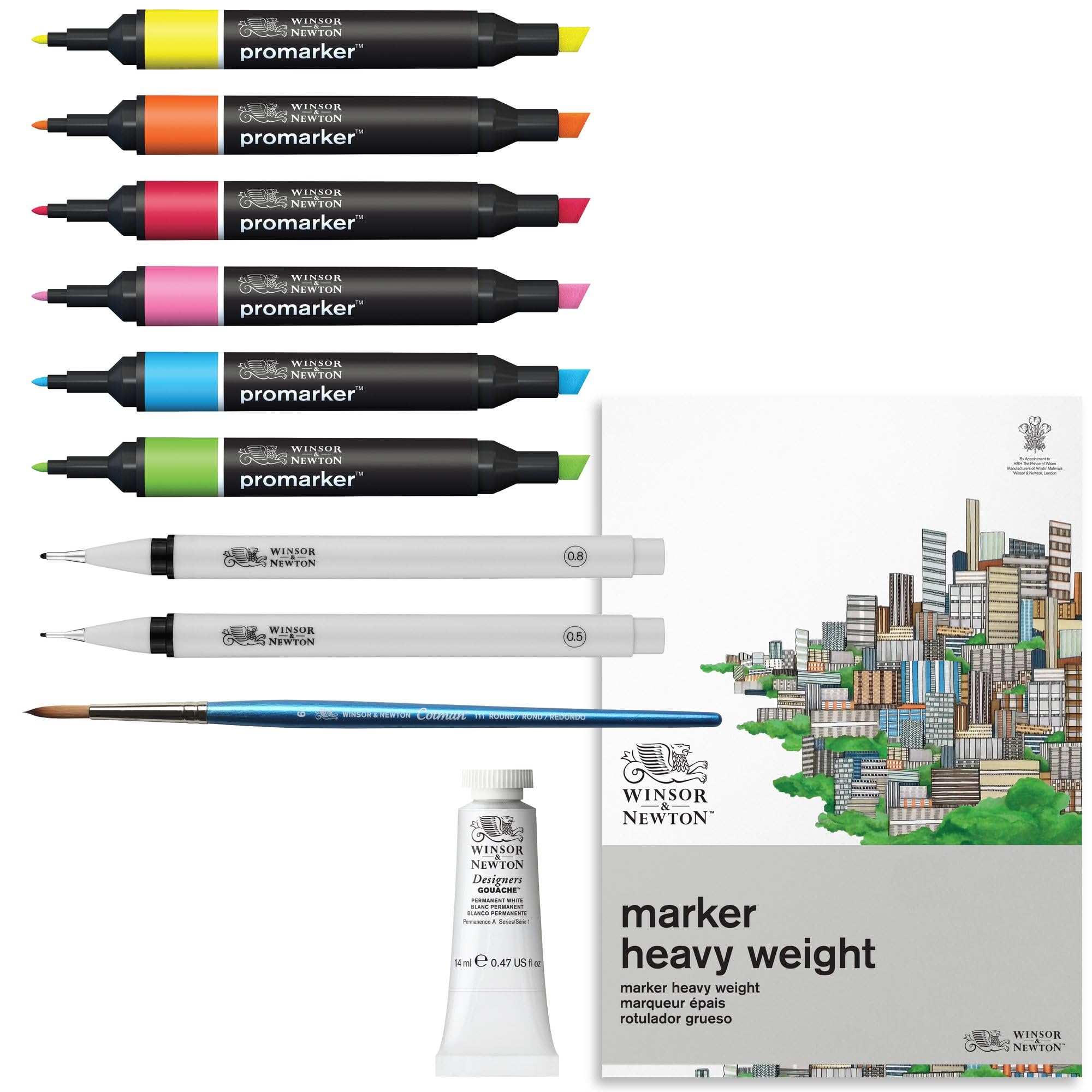 Winsor & Newton Set per tecnica mista Promarker -Ilustrazione