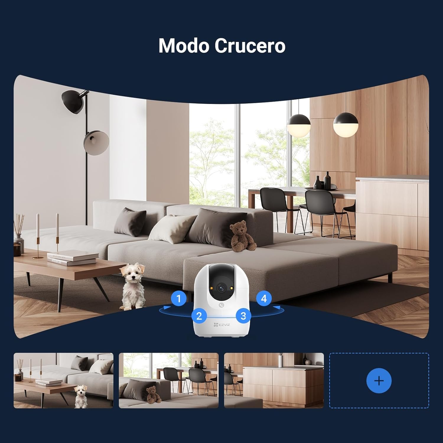 EZVIZ 3K(5MP) Wewnętrzna kamera nadzorująca WiFi 360°, kamera dziecięca z WiFi 2,4 GHz, wykrywanie człowieka, kolorowa noktowizor z WDR, śledzenie z funkcją automatycznego powiększenia, C6N G1 3K