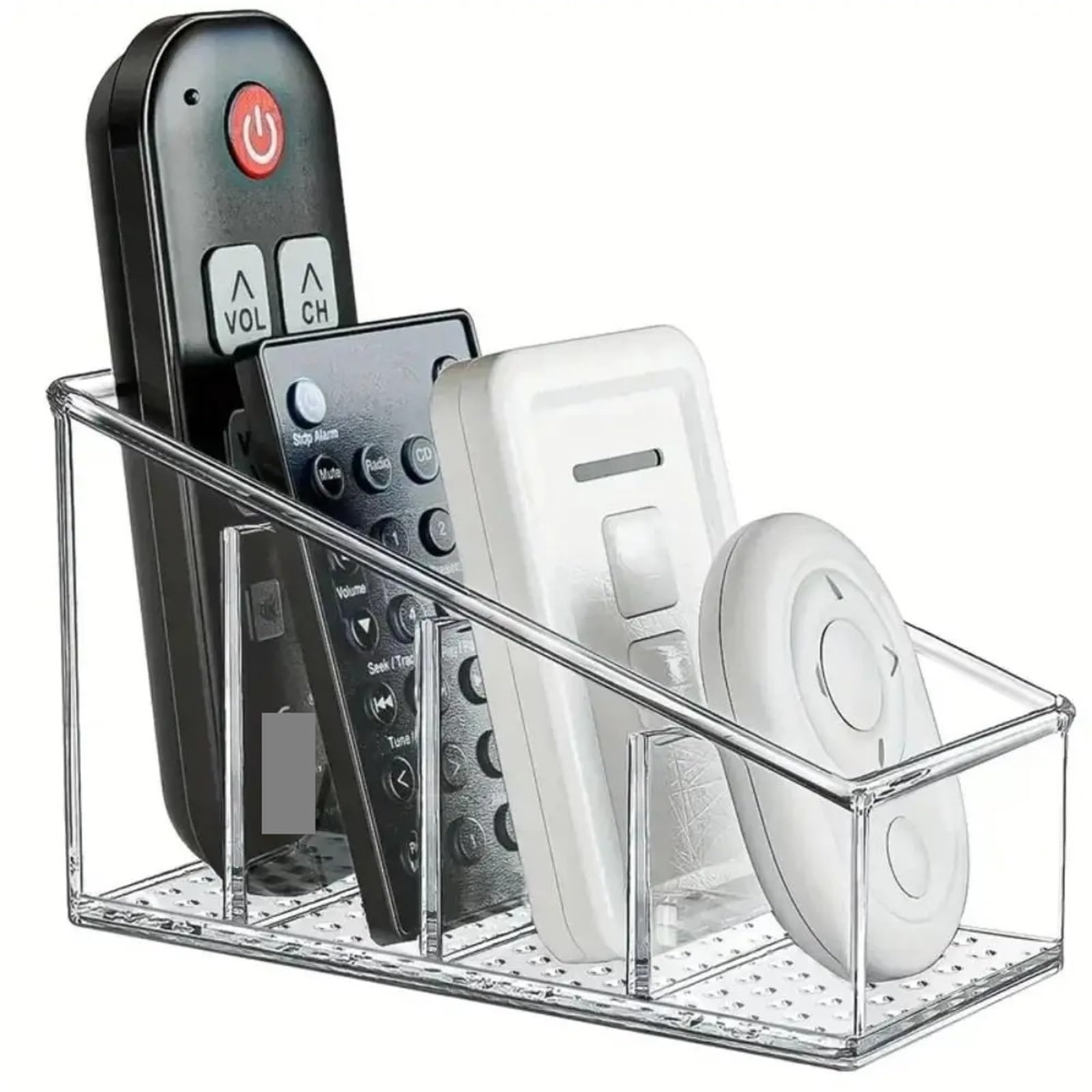 WUYXTO 2 Pcs Remote Control Holder Storage Box Makeup Organizer For Phone Office Sorting Lattice Cosmetic Pens Rack For Desktop