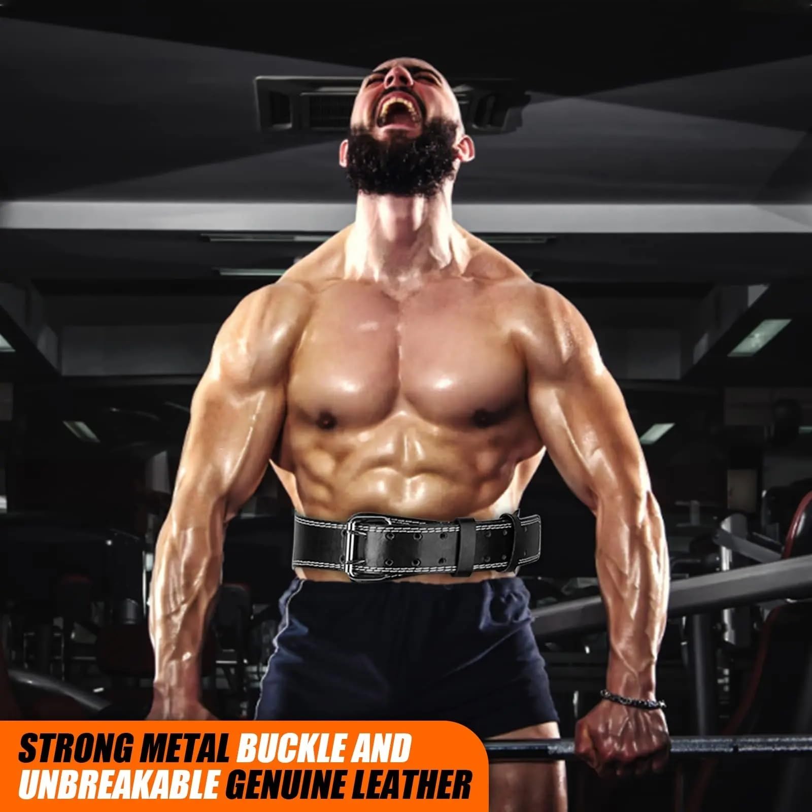 GewichthebergüRtel Leder Fitness Gewichthebergürtel for Männer Frauen Gym Lendenwirbelstütze Powerlifting Bodybuilding Workout Training fürs Fitnessstudio