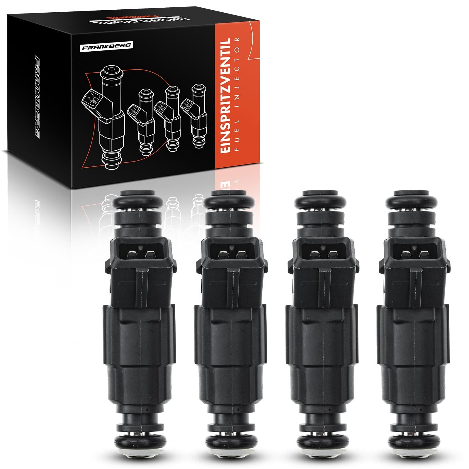 Frankberg 4 injecteurs de carburant | Compatible avec: Golf II 19E 1G1, Golf I Cabriolet 155, J.e.t.t.a II 165 19E 1G2