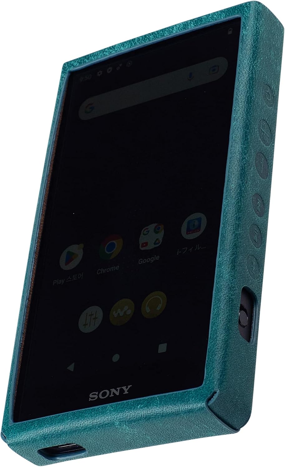 MITER CASE for Sony Walkman NW-ZX707 ZX706 ZX700, Handmade Pueblo Leather Case Cover for ZX700 Series (Turkish Blue)