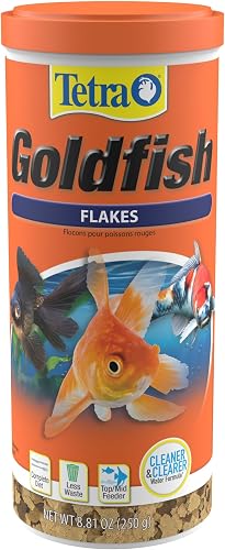 Tetra Goldfish Flakes, Nutritionally Balanced Diet for Aquarium Fish, Vitamin C Enriched Flakes, 8.81 Ounces