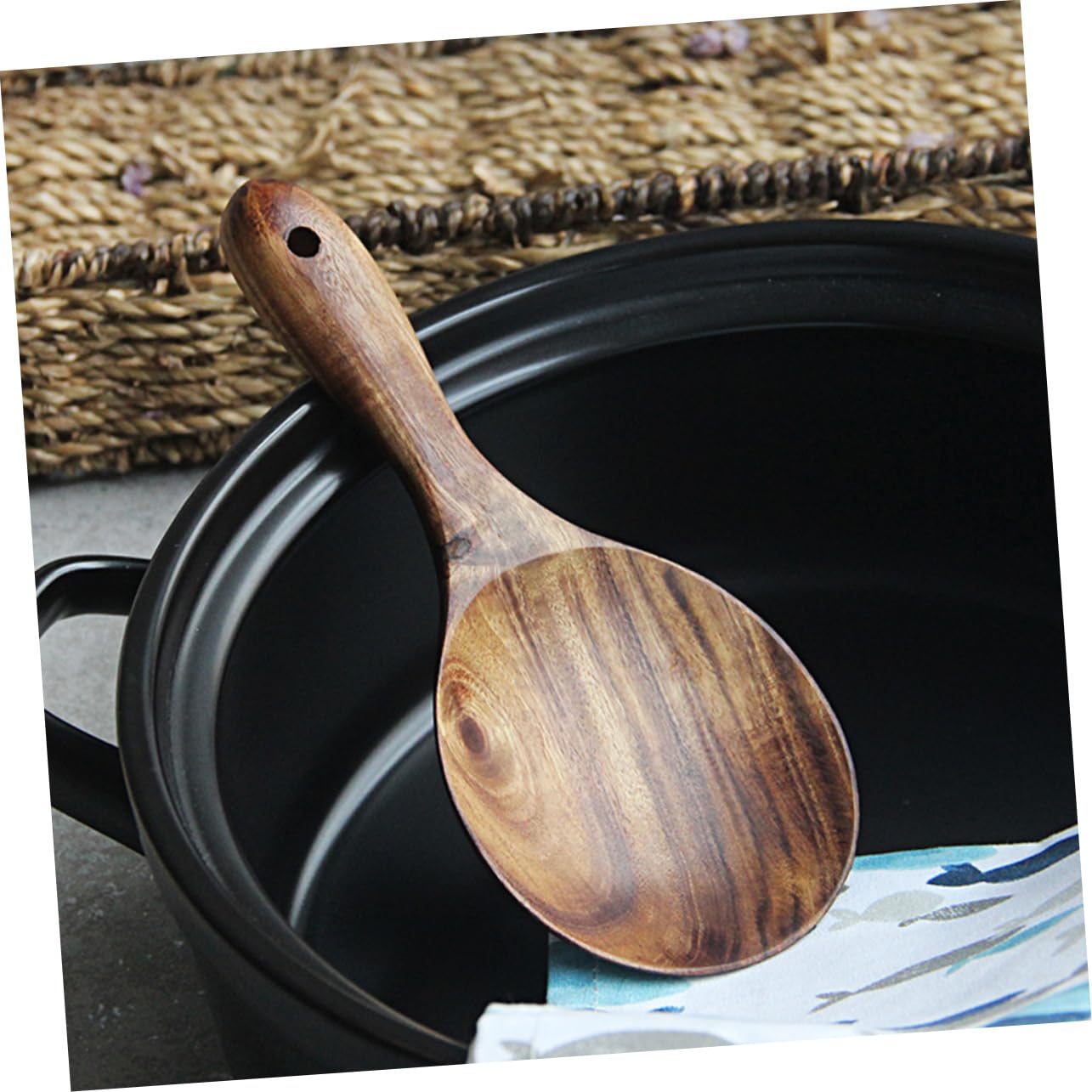 Cucharas de Madera for cocinar, Cucharas de Madera for cocinar, Cuchara de Sopa Japonesa, Cuchara de arroz, Cucharas for Servir Comida, Olla arrocera asiática