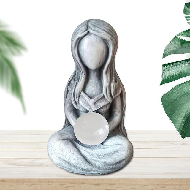 Hearthxy Mother Earth Goddess Statue - Millennial Gaia Statue Mother Earth Statue - Mother Earth Crafts Sculpture for Home And Garden Outdoor Decor, Earth Day Decoration